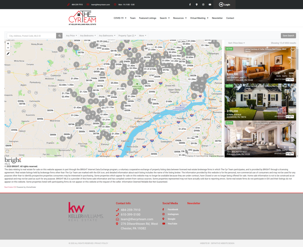 The Cyr Real Estate Team Definitive site Design